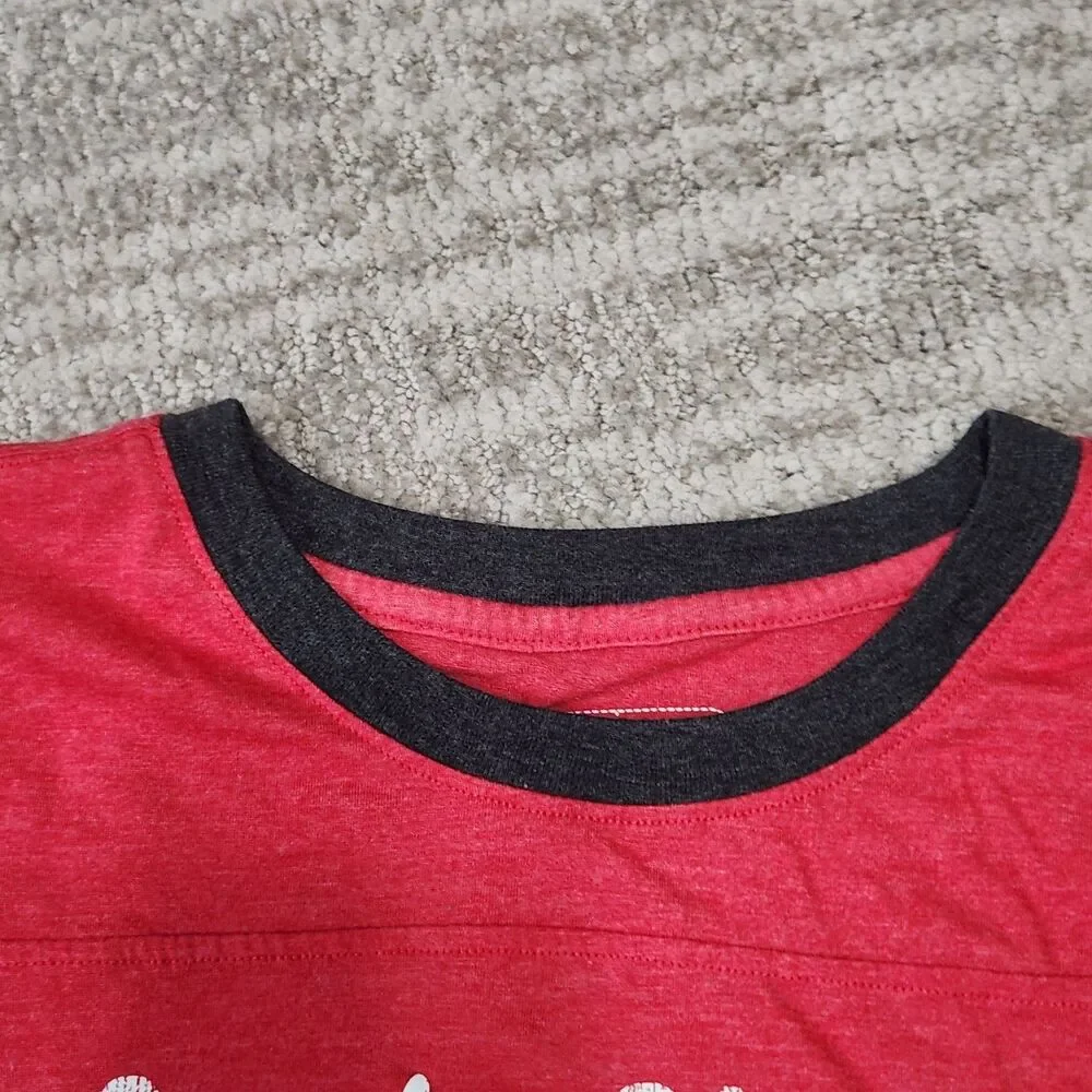 Rutgers Girls Youth Scarlet Knights Short Sleeve Shirt Top Size L